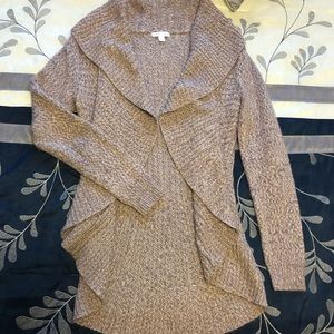 Cozy Mauve Draped Cardigan—EUC